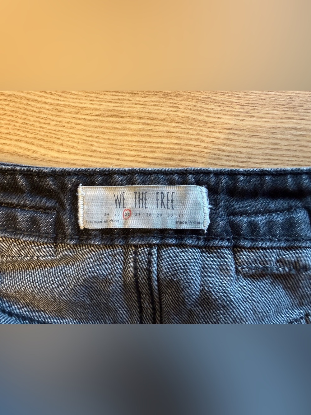 We The Free Washed Black Snap-Front Denim Skirt - Picture 4 of 4